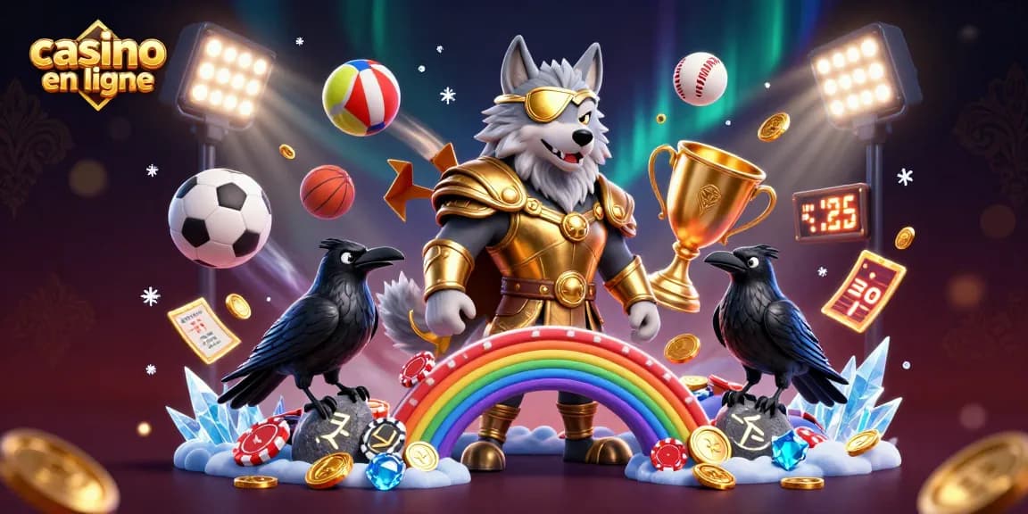 Jouez au casino en ligne avec un loup Odin et des éléments de jeu exaltants.