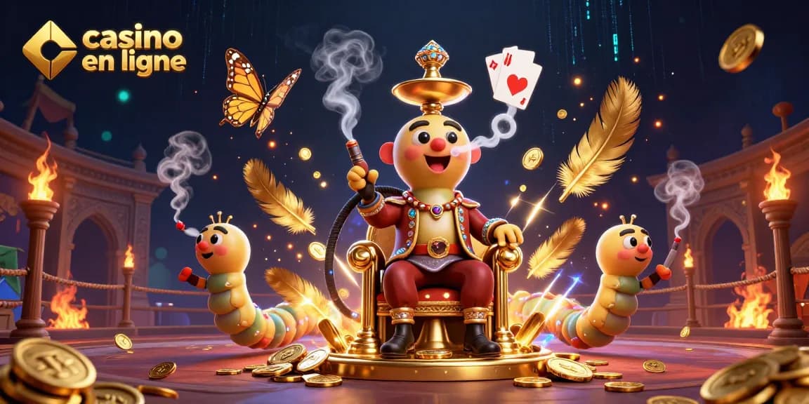 Jouez à des jeux captivants dans notre casino en ligne avec cette illustration festive riche en détails.