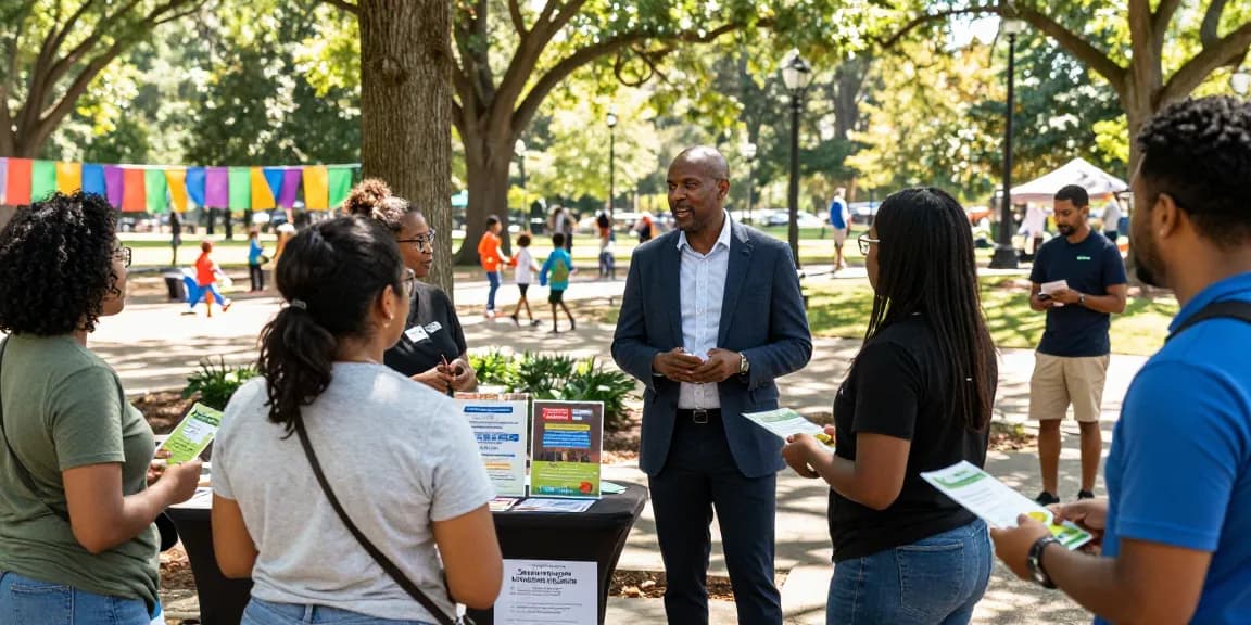 Community engagement with David Vepraskas Atlanta during a public park event, fostering connections and local initiatives.