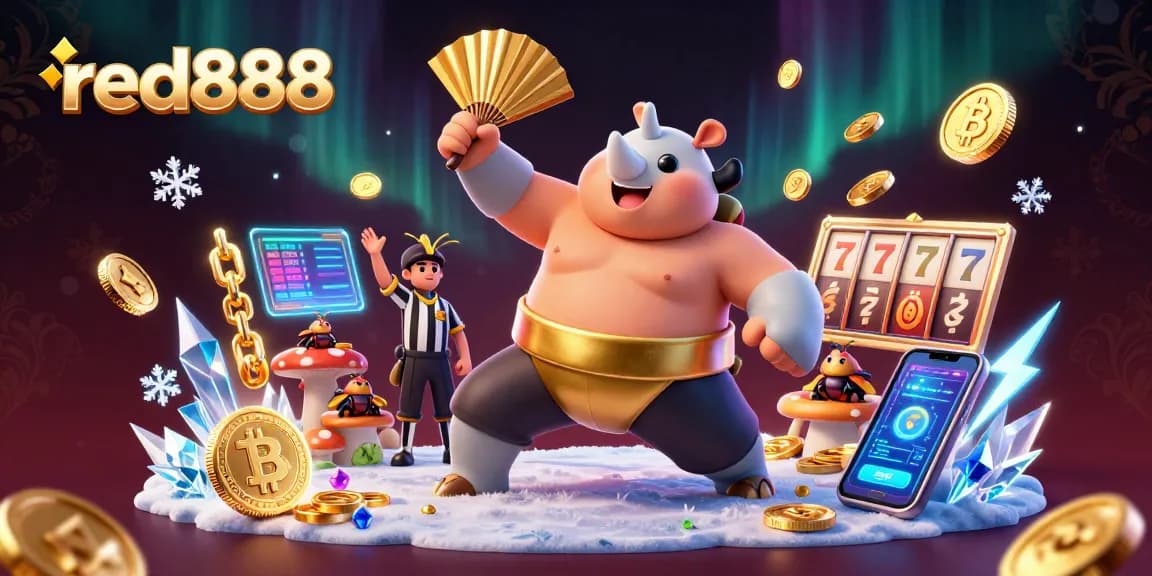 Experience the thrilling excitement of red888 as a beetle champion battles in style, surrounded by vibrant cash and crypto!