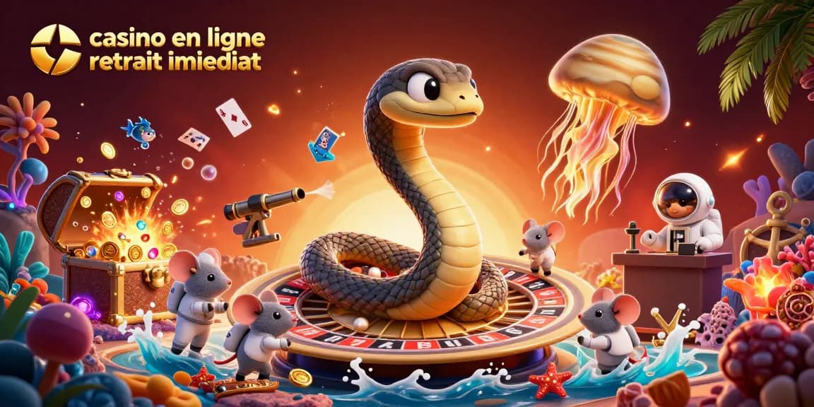 Profitez des retraits immédiats dans un casino en ligne en découvrant un serpent autour de Saturne avec des astronautes misant sur ses anneaux.