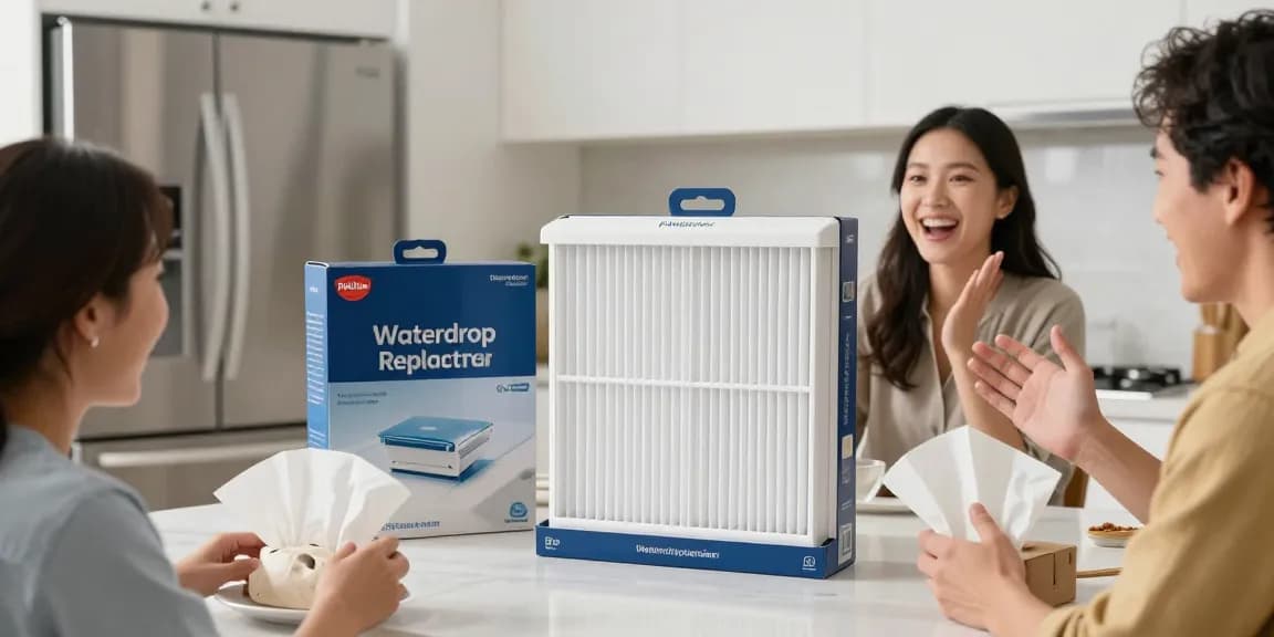 Waterdrop Replacement filter for Frigidaire® & Electrolux® Paultra® Refrigerator Air Filter showcased in online shopping context, ideal for product reviews and e-commerce buyers.
