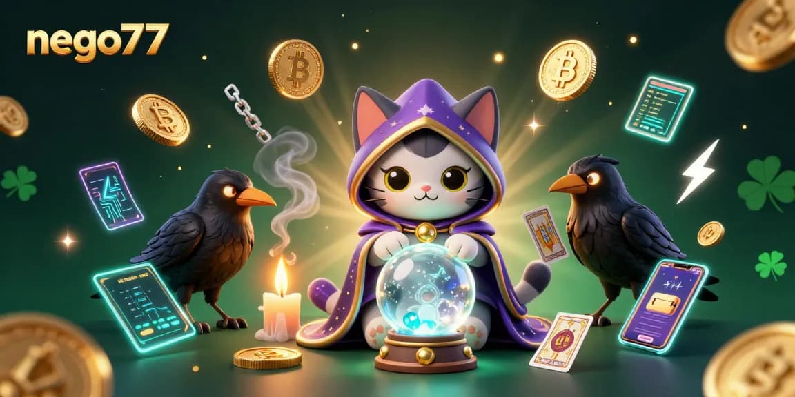 Experience thrilling gameplay at nego77 with vibrant slot symbols and digital coins!