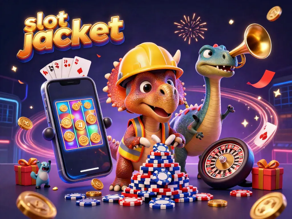 Experience the excitement with vibrant slot jackpot festivities and dynamic characters celebrating big wins!