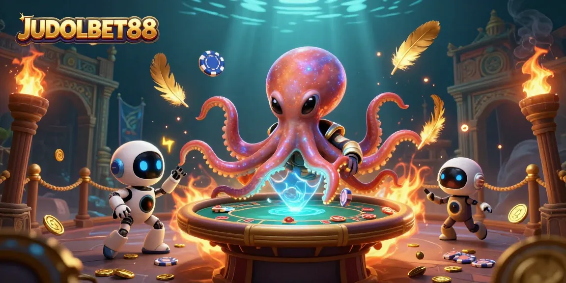 Experience thrilling wins at JUDOLBET88 with vibrant casino gaming elements swirling around a cosmic backdrop.