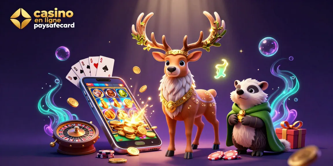 Vivez l'expérience du casino en ligne paysafecard avec un druid stag et un vison dans une scène immersive.