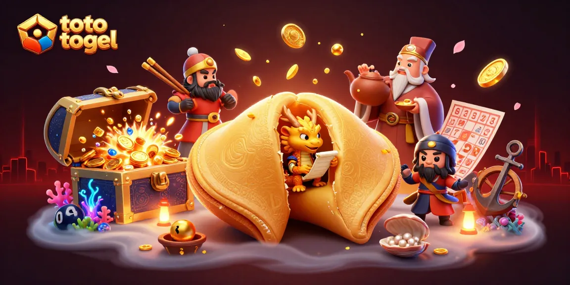 Immerse in the world of toto togel with this vibrant 3D illustration showcasing exciting elements and fortune-themed characters.