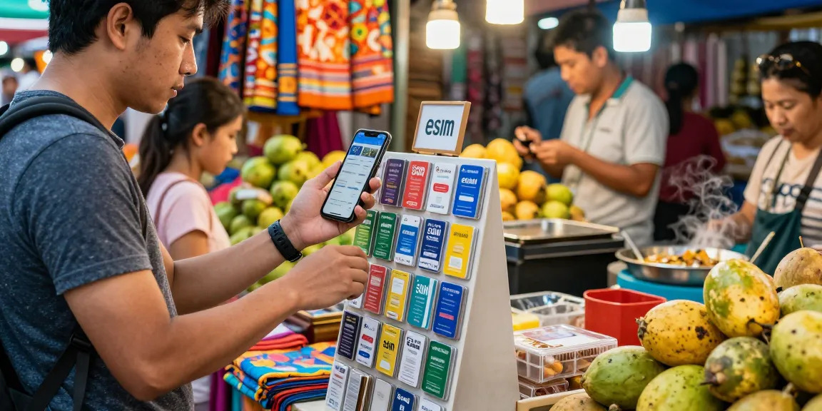 Discover esim me coupons while exploring vibrant Asian markets for eSIM plans.