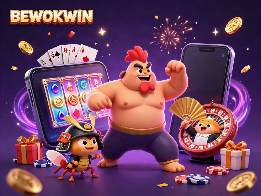 Menangkan jackpot di BEWOKWIN dengan ilustrasi aksi kasino menakjubkan.