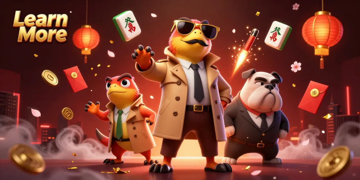 Learn More about a playful scene with raptors and a bulldog in a casino lounge.