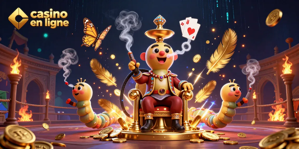 Jouez à des jeux captivants dans notre casino en ligne avec cette illustration festive riche en détails.