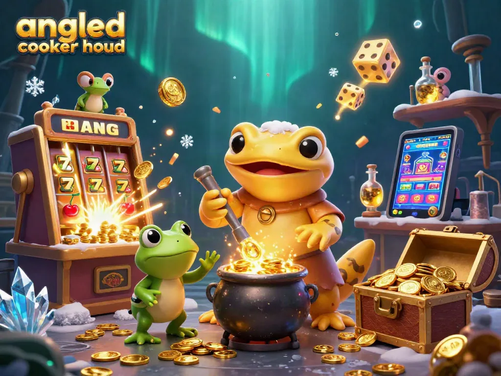 Experience the magic of an angled cooker hood in a vibrant casino setting with thrilling gold coin visuals.