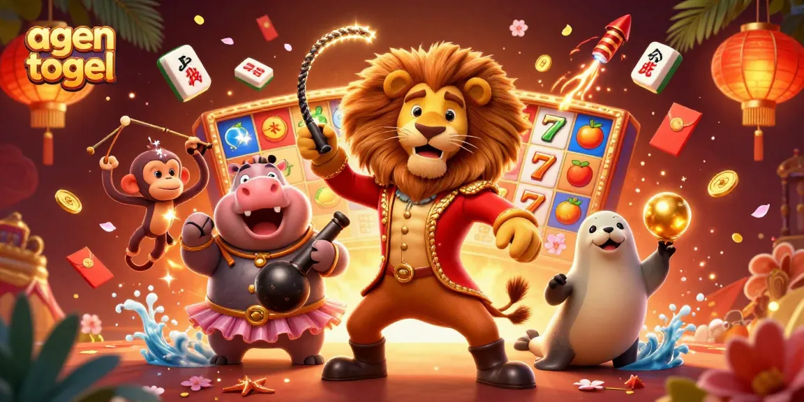 Engage with agen togel by winning big in dynamic casino-themed 3D art, featuring vibrant characters and games.