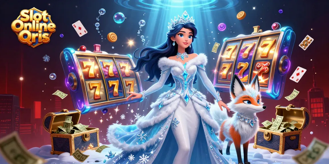 Engage with Slot Online Qris featuring vibrant slot reels and dynamic gameplay elements.