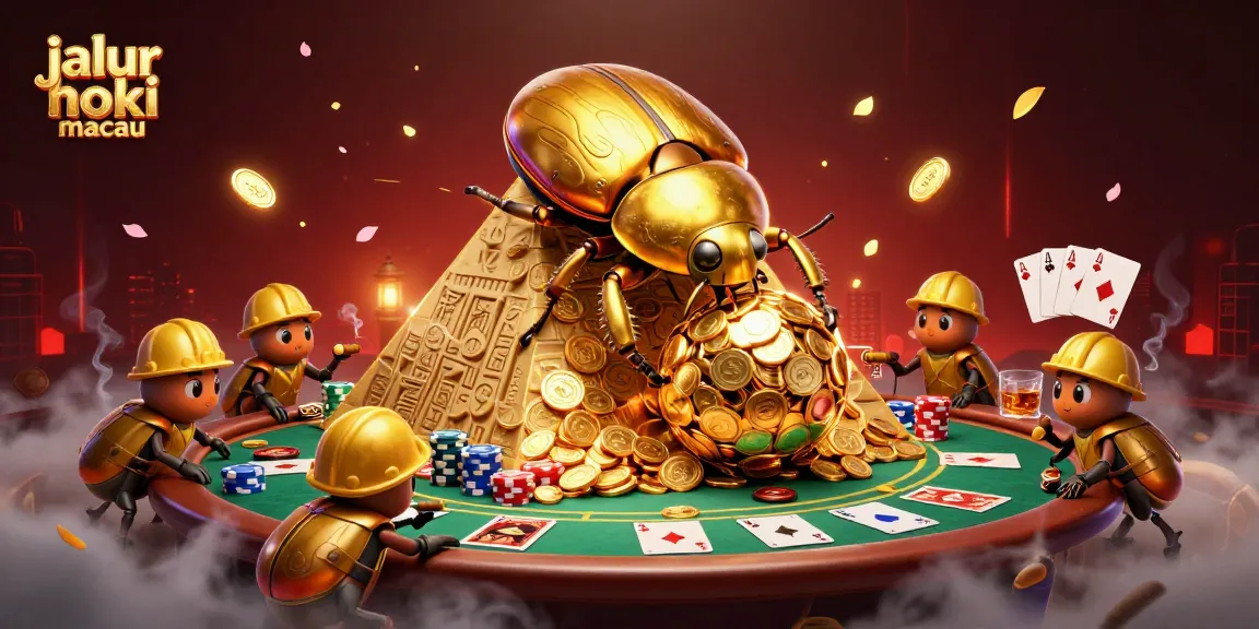 Experience thrilling jalur hoki macau gameplay with vibrant 3D casino elements featuring golden coins and poker tables.