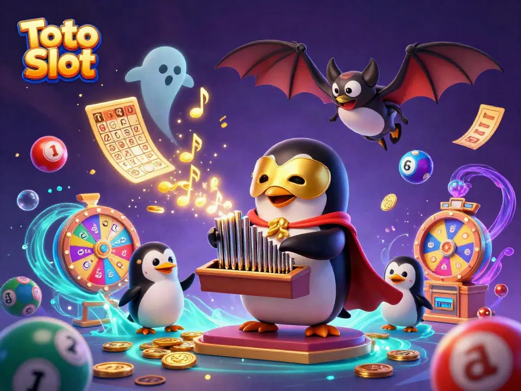 Permainan Toto Slot dengan penguin opera bernuansa fantasi dan elemen jackpot yang dinamis.