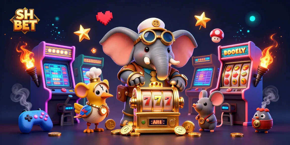 Engage with dynamic SH BET gaming at a vibrant 3D casino scene featuring steampunk elements.