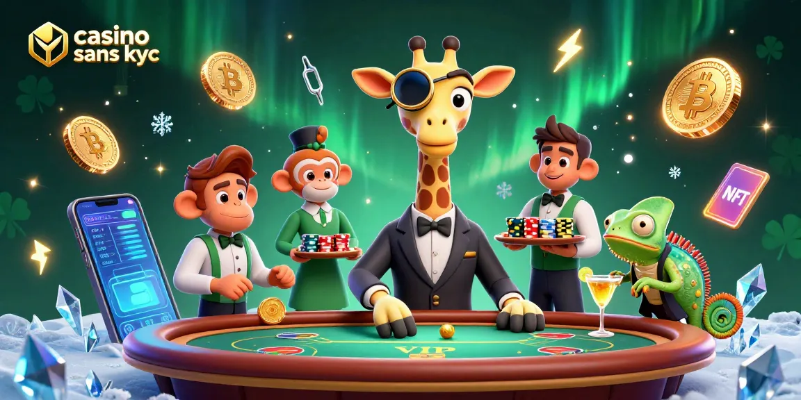 Jouez dans un casino sans KYC avec des personnages animés au poker et des pièces de crypto.