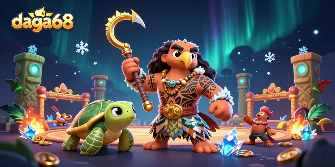 Experience thrilling cockfighting action with daga68's top-tier live-streamed events featuring vibrant characters and elements.