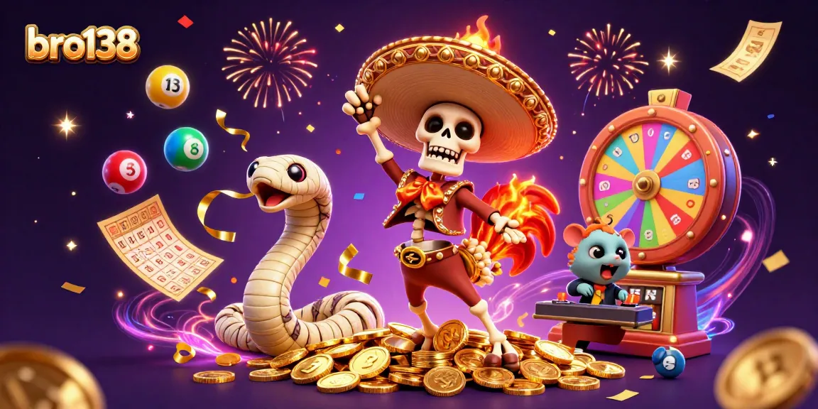 Join the excitement with bro138 as dynamic characters celebrate winning moments in casino gaming.
