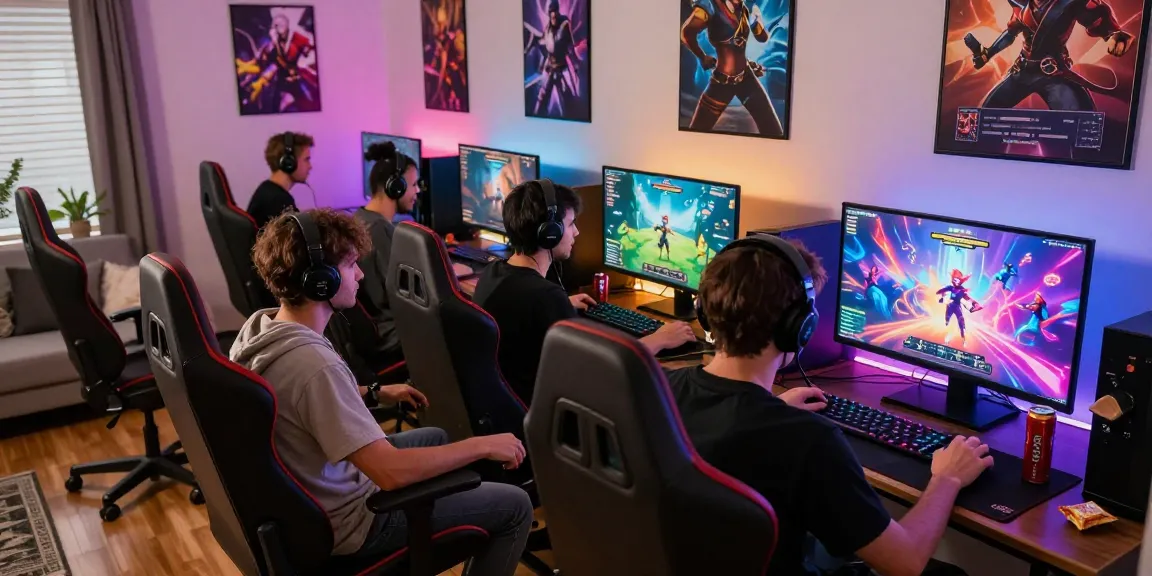 Players immersed in gay porn games online, showcasing interactive gaming environment with colorful graphics.