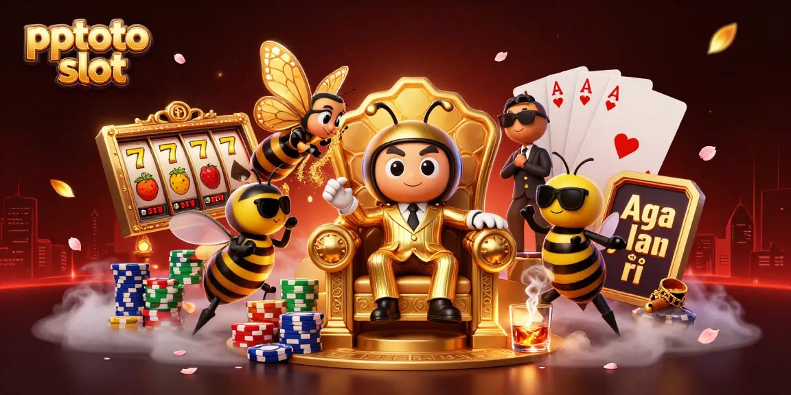 Experience thrilling gameplay with pptoto slot featuring unique characters in a vibrant casino scene.