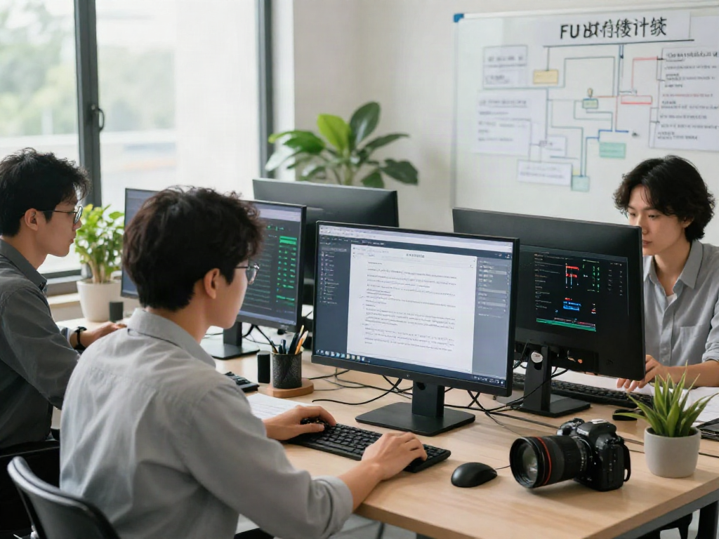 Focused team analyzing document fraud detection technology in a modern office setting