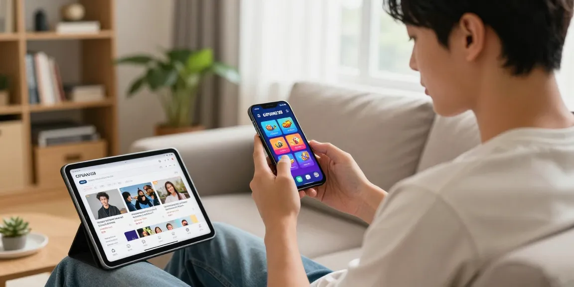 Aplikasi cipung138 di smartphone pengguna di ruang tamu modern, menampilkan antarmuka permainan dan interaksi sosial.