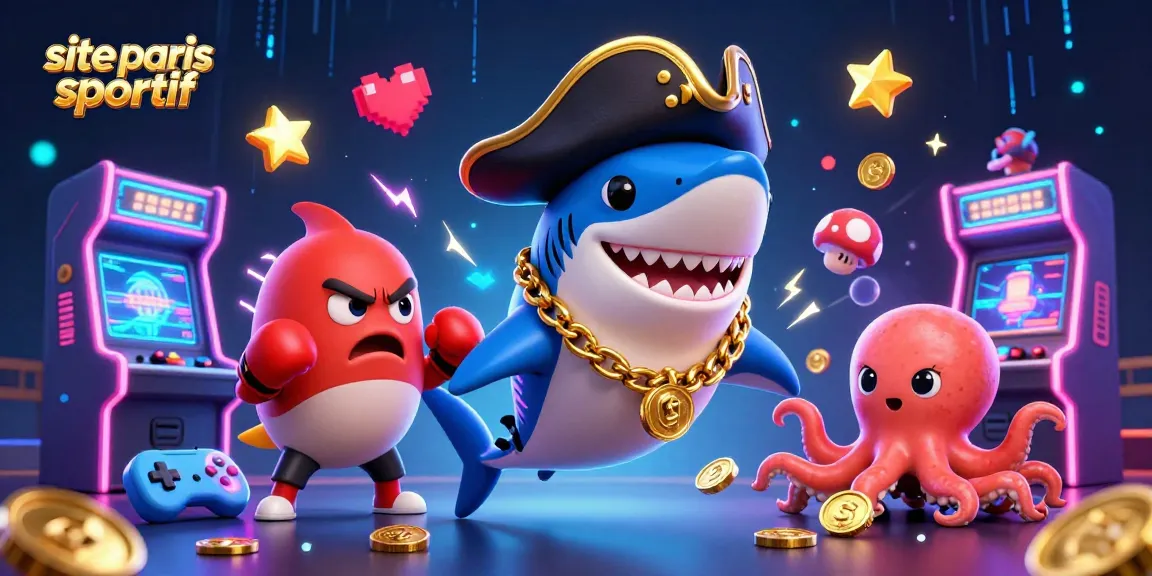 Pariez avec le site paris sportif et découvrez une aventure de paris dynamique avec un requin, un poisson-globe et une pieuvre.
