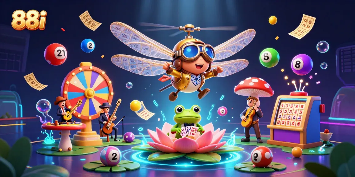 Experience thrilling gameplay at 88i with vibrant lottery balls and a dynamic casino scene.