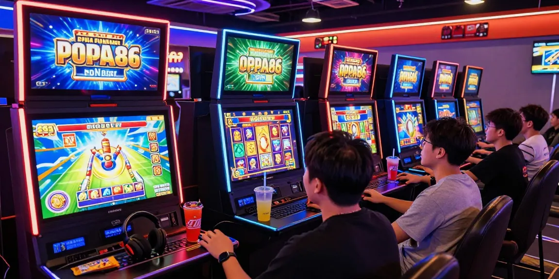 Engaged players enjoying premium games at oppa86's vibrant online slot gaming environment.