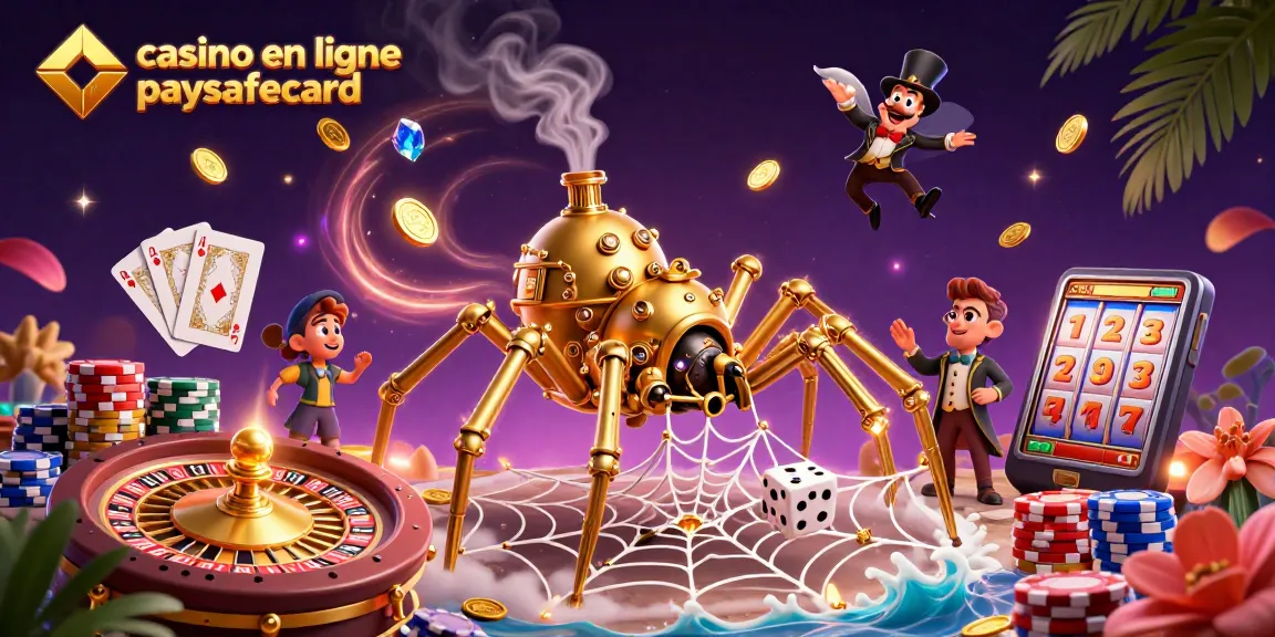 Attrapez les gains avec le casino en ligne paysafecard illustré avec une scène vibrante et dynamique.